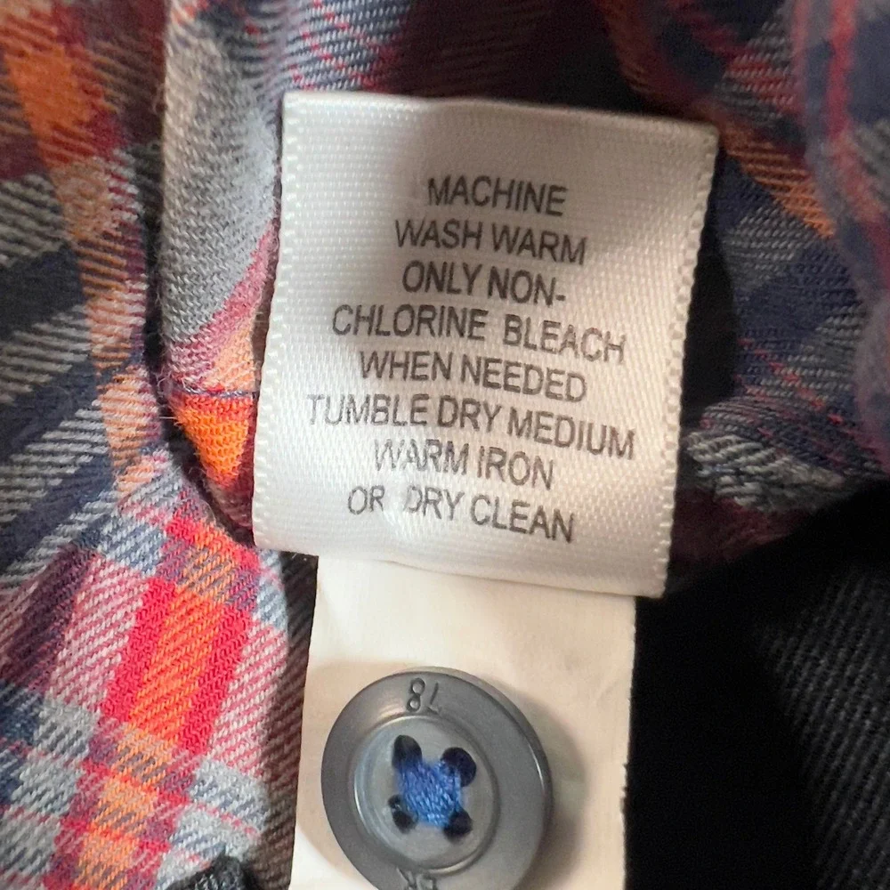 Banana Republic Mens XL Plaid Button Up Shirt Long Sleeve Casual Contrast Cuff‎